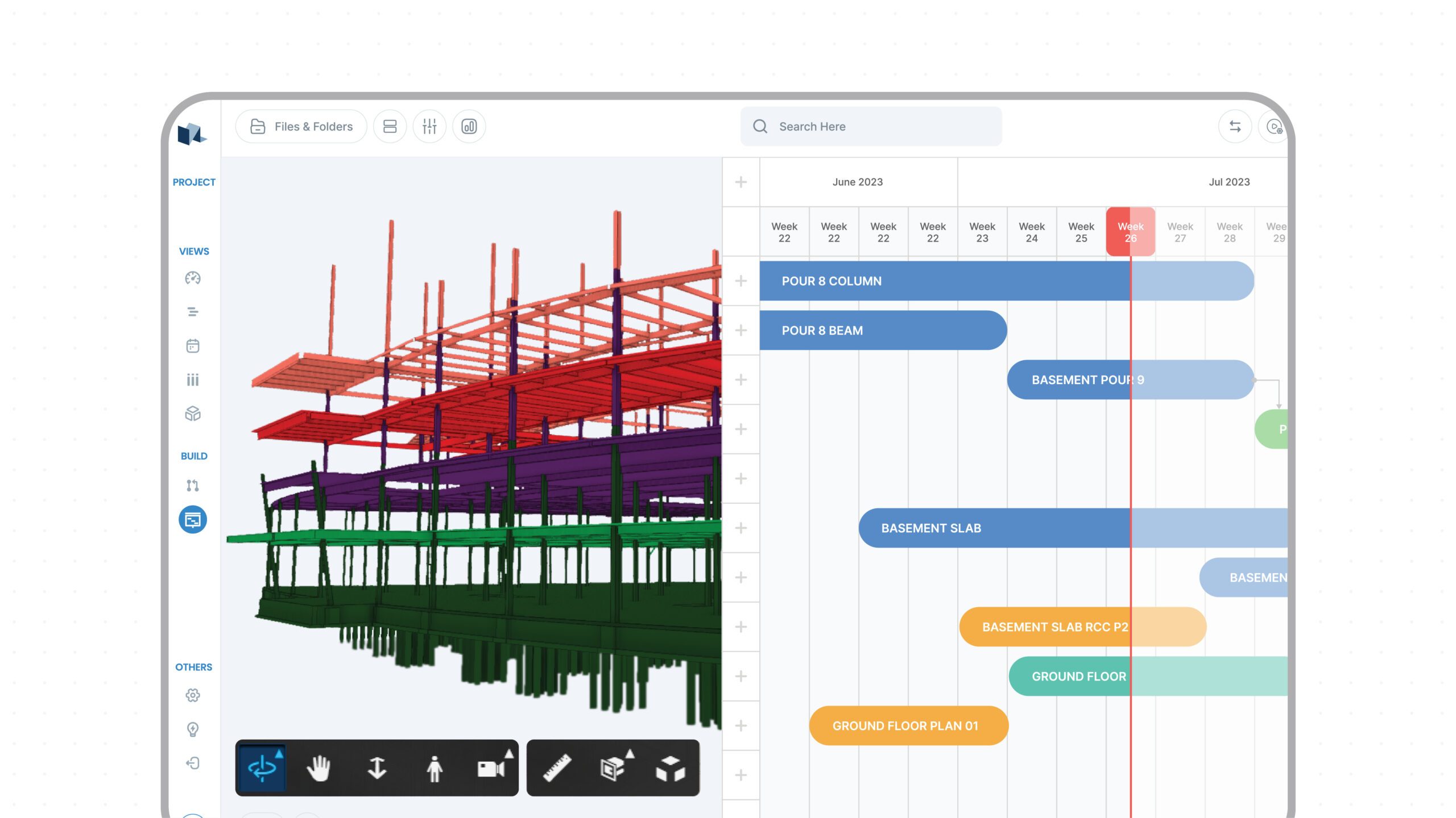BIM model for visual project management