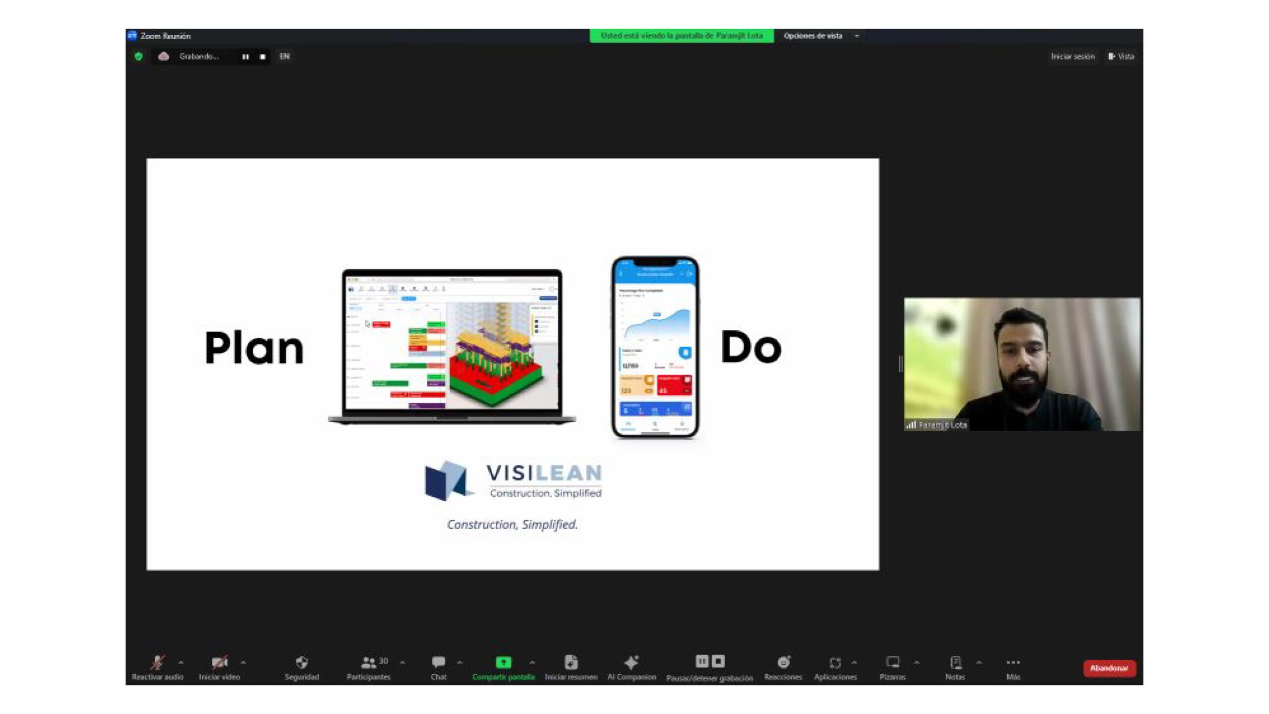 EADIC India webinar on 4D BIM management representing VisiLean’s Milestones in Construction Innovation