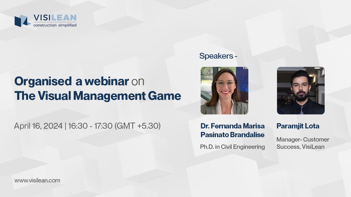 Construction Visual Management webinar representing VisiLean’s Milestones in Construction Innovation